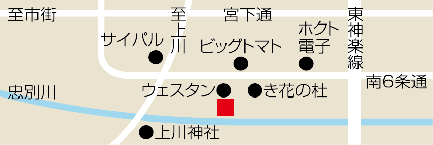 ウェスタン北彩都店map
